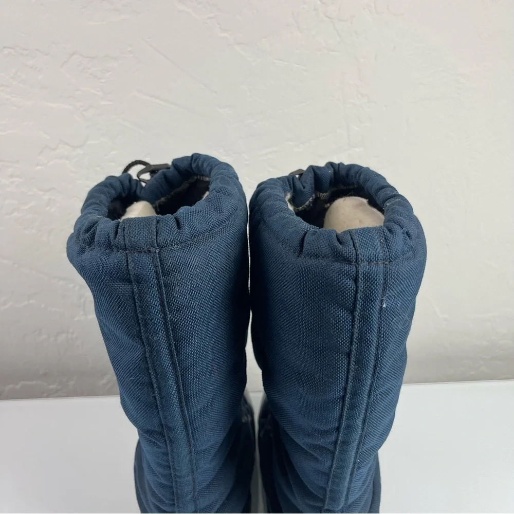 VTG‎ Sorel Boots Winter Snow Arctic Heavy Lined Blue Black Lace Up Heavyweight